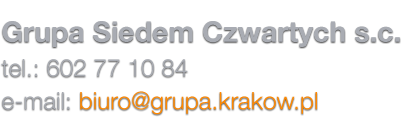 Grupa Siedem Czwartych s.c. / tel. 602 77 10 84